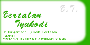 bertalan tyukodi business card